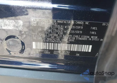 2024 Toyota Rav4 Xle Premium z USA, uszkodzony, nr VIN 2T3C1RFV5RW354638